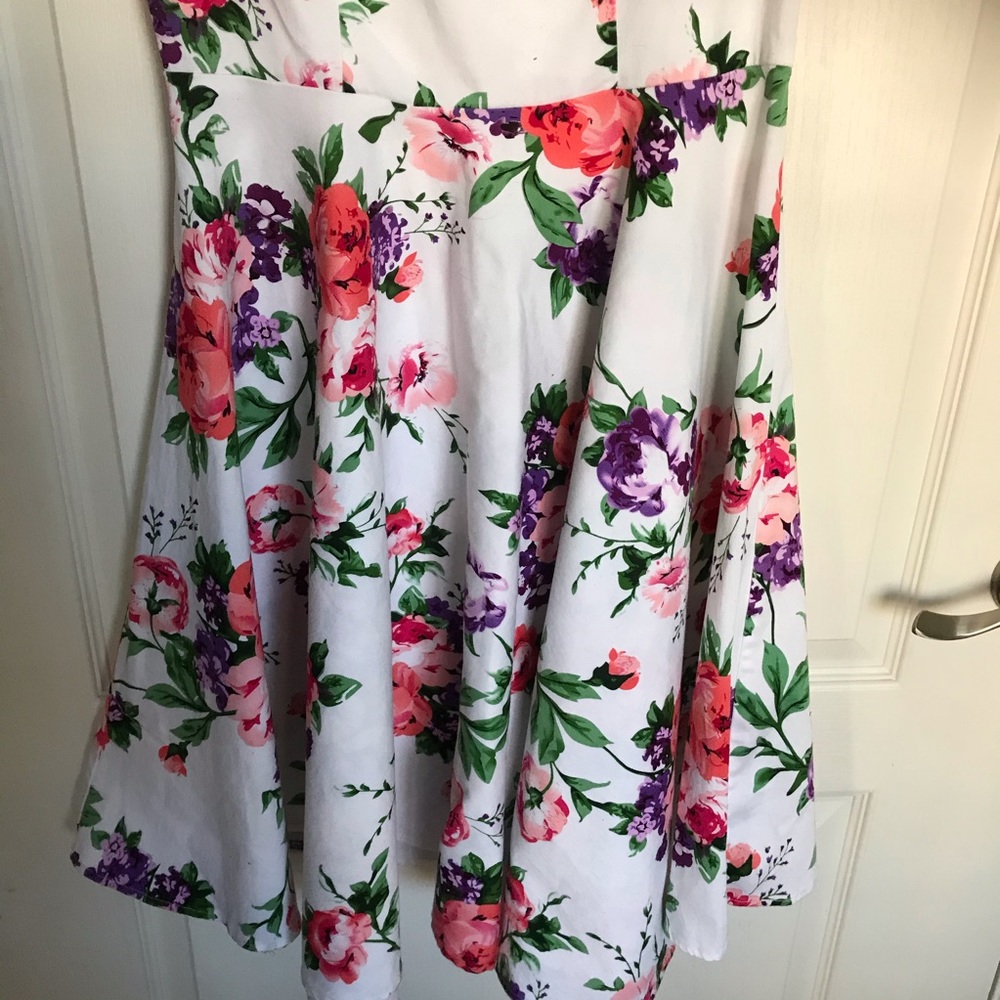 Grace Karin White Floral Dress Small S - Picture 6 of 8